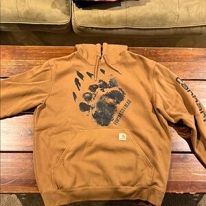 Carhartt “Fortress of the Bear Sitka, Alaska,” Loose-Fit Brown Men's Sweater